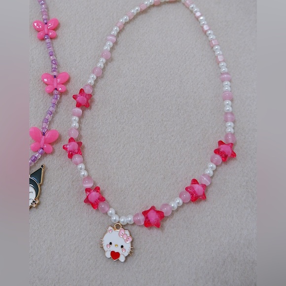 🎀New Hand Made Hello Kitty Y2K Stars Necklace🎀 - Picture 3 of 3